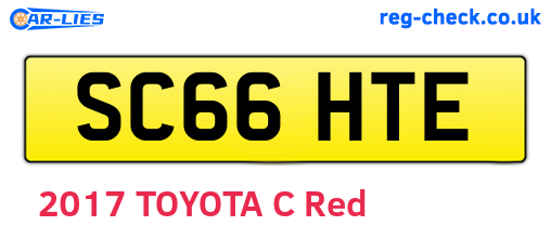 SC66HTE are the vehicle registration plates.