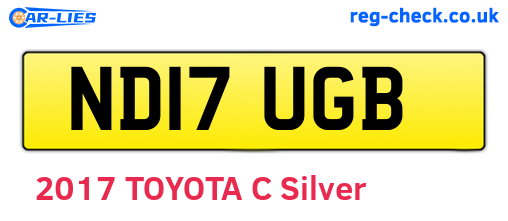 ND17UGB are the vehicle registration plates.