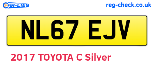 NL67EJV are the vehicle registration plates.
