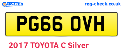 PG66OVH are the vehicle registration plates.