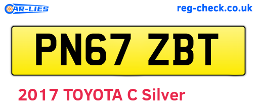 PN67ZBT are the vehicle registration plates.