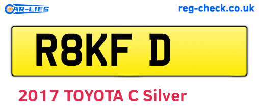 R8KFD are the vehicle registration plates.