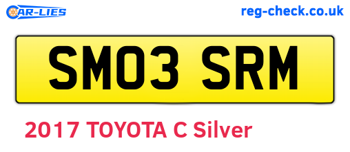 SM03SRM are the vehicle registration plates.