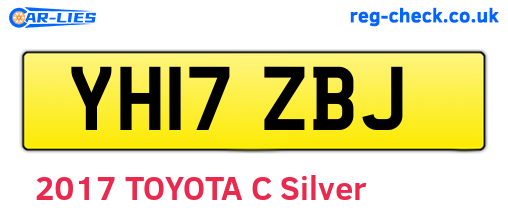 YH17ZBJ are the vehicle registration plates.