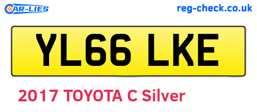 YL66LKE are the vehicle registration plates.