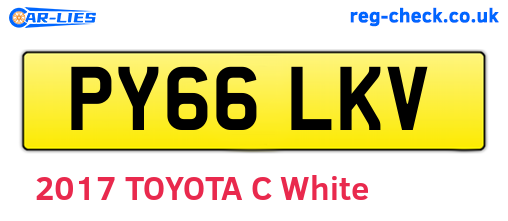 PY66LKV are the vehicle registration plates.