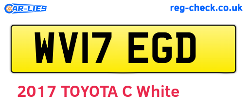 WV17EGD are the vehicle registration plates.