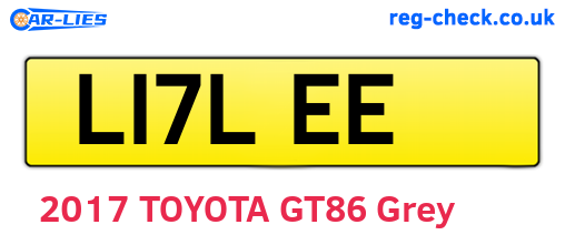 L17LEE are the vehicle registration plates.