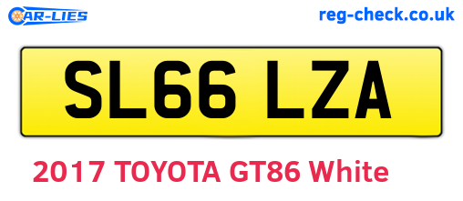 SL66LZA are the vehicle registration plates.