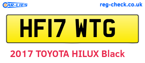 HF17WTG are the vehicle registration plates.