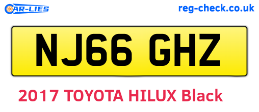 NJ66GHZ are the vehicle registration plates.