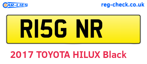 R15GNR are the vehicle registration plates.