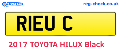 R1EUC are the vehicle registration plates.