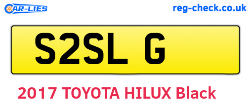 S2SLG are the vehicle registration plates.