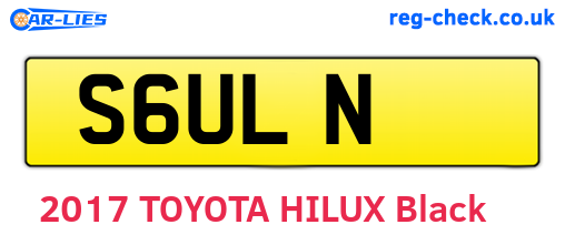 S6ULN are the vehicle registration plates.