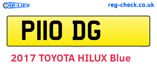 P11ODG are the vehicle registration plates.