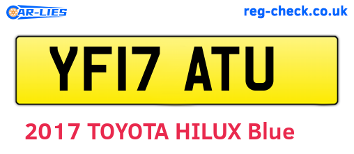 YF17ATU are the vehicle registration plates.