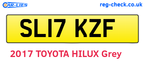 SL17KZF are the vehicle registration plates.