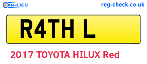 R4THL are the vehicle registration plates.