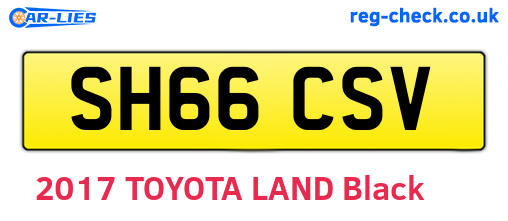 SH66CSV are the vehicle registration plates.