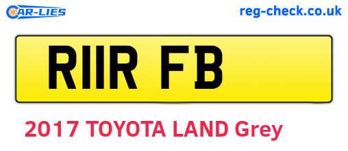 R11RFB are the vehicle registration plates.