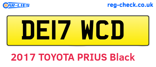 DE17WCD are the vehicle registration plates.
