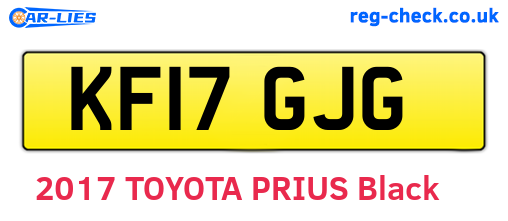 KF17GJG are the vehicle registration plates.