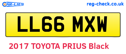 LL66MXW are the vehicle registration plates.