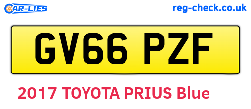 GV66PZF are the vehicle registration plates.