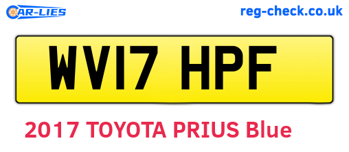 WV17HPF are the vehicle registration plates.