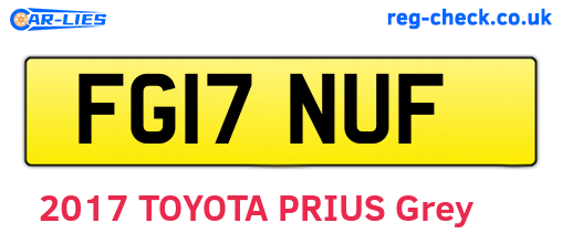 FG17NUF are the vehicle registration plates.