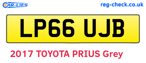 LP66UJB are the vehicle registration plates.
