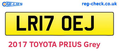 LR17OEJ are the vehicle registration plates.