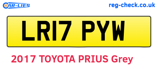 LR17PYW are the vehicle registration plates.