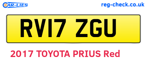 RV17ZGU are the vehicle registration plates.