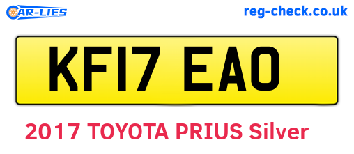 KF17EAO are the vehicle registration plates.