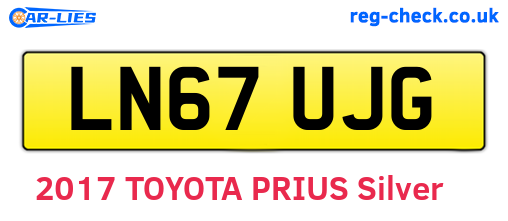 LN67UJG are the vehicle registration plates.