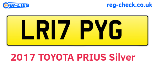 LR17PYG are the vehicle registration plates.