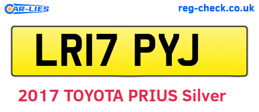 LR17PYJ are the vehicle registration plates.