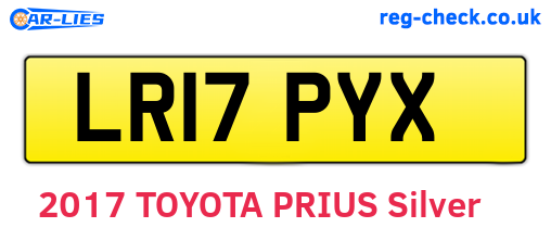 LR17PYX are the vehicle registration plates.
