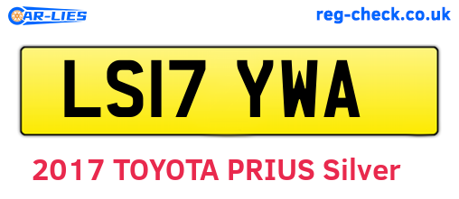 LS17YWA are the vehicle registration plates.