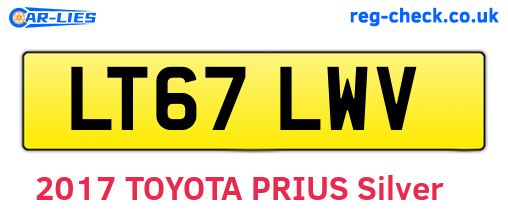 LT67LWV are the vehicle registration plates.