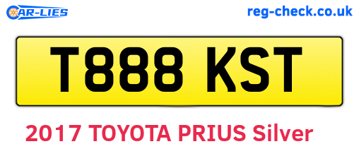 T888KST are the vehicle registration plates.