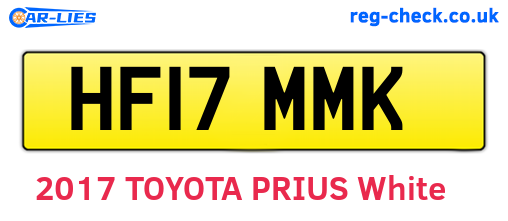 HF17MMK are the vehicle registration plates.