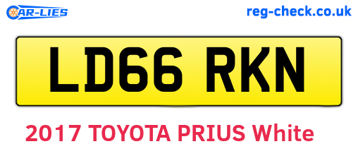 LD66RKN are the vehicle registration plates.