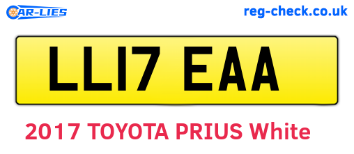 LL17EAA are the vehicle registration plates.