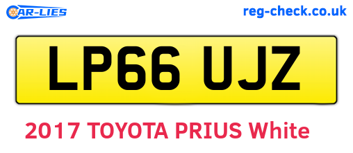 LP66UJZ are the vehicle registration plates.