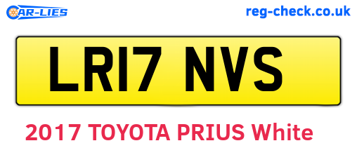 LR17NVS are the vehicle registration plates.