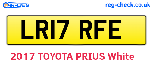 LR17RFE are the vehicle registration plates.