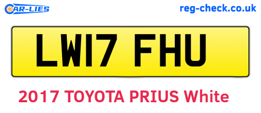 LW17FHU are the vehicle registration plates.
